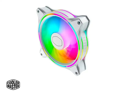 Cooler Para Case Cooler Master Masterfan Mf120 Halo White (mfl-b2dw-183pa-r1) Pack 3 En 1, 120mm, Led Argb, Blanco