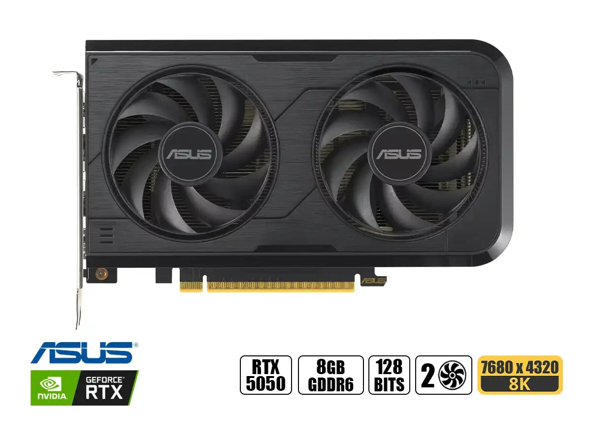 Tarjeta De Video Asus Geforce Rtx 5050 8gb Dual Oc Gddr6 (vd8gasrtx5050do) Nvidia 128 Bits, 2 Ventiladores