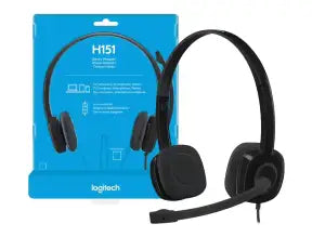 Auricular Logitech Stereo H-151 (981-000587) Con Microfono, Negro