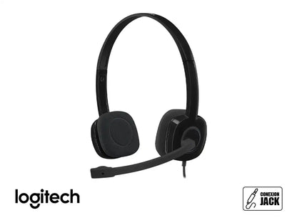 Auricular Logitech Stereo H-151 (981-000587) Con Microfono, Negro