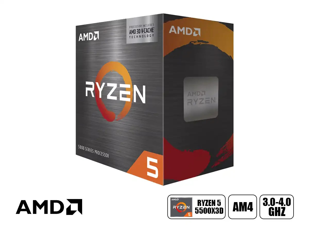 Procesador Amd Ryzen 5 5500x3d 4.0 Ghz,99mb (100-100001504wof) Am4, 6 Nucleos