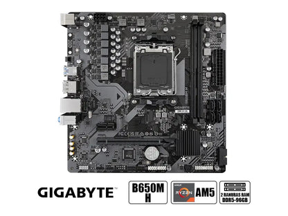Placa Madre Gigabyte B650m H (b650m-h) Socket Am5, Ram Ddr5 Buss 6400oc Mhz