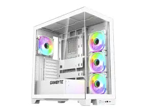 Case Gamer Gambyte Magus S/fuente, Blanco (cs-maw4argwr-lg) Panel De Vidrio, 4 Ventilador, Led Argb