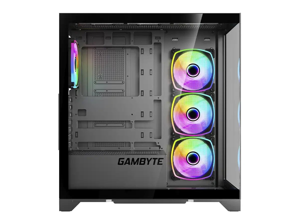 Case Gamer Gambyte Magus S/fuente, Negro (cs-mag4argwr-lg) Panel De Vidrio, 4 Ventilador, Led Argb