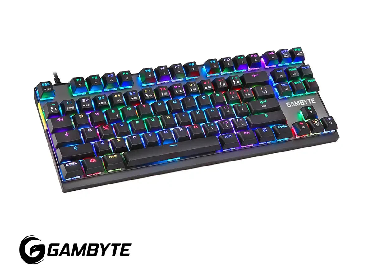 Teclado Gamer Gambyte Crypton (tc-grcrypxl-mt) Mecanico, Switch Blue, Rgb, Negro