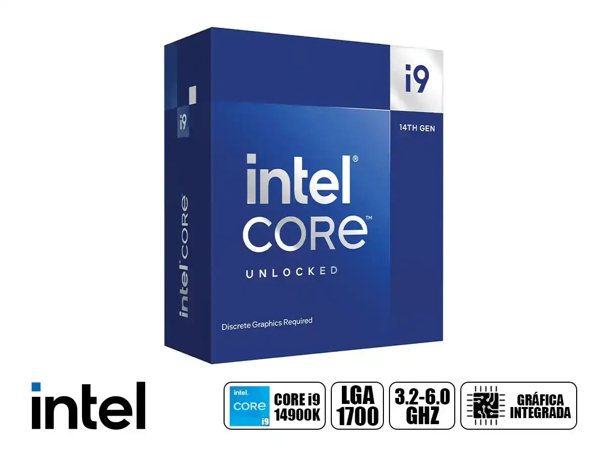 Procesador Intel Core I9 14900k 3.2ghz Hasta 6.0ghz, 36mb (bx8071514900k) Lga 1700, 24 Nucleos, C/ Grafica Uhd 770, S/ Cooler