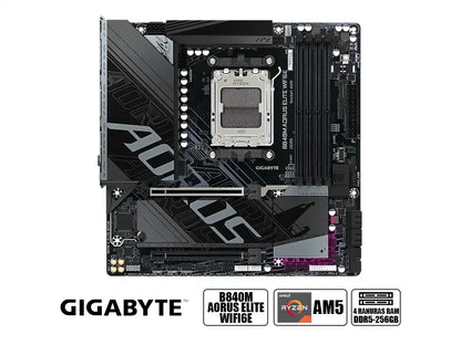 Placa Madre Gigagbyte B840m Aorus Elite Wifi6e (g-b840m-a-elite-wifi6e) Am5, 4 Slot De Ram
