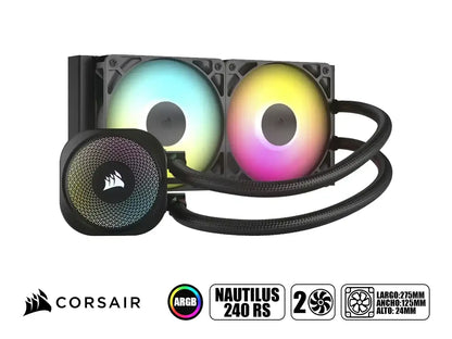 Sistema De Enfriamiento Liquido Corsair Nautilus Argb (cw-9060092-ww) 2 Ventiladores, 240mm, Led Argb