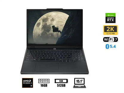 Laptop Lenovo Ryzen 7 260 Legion 5 15ahp10 Gaming (83m00001us) 15.1" Wqxga 165hz Oled, Ram 16gb, Ssd 512gb, Rtx 5060 8gb, Rgb, Win11, Negro