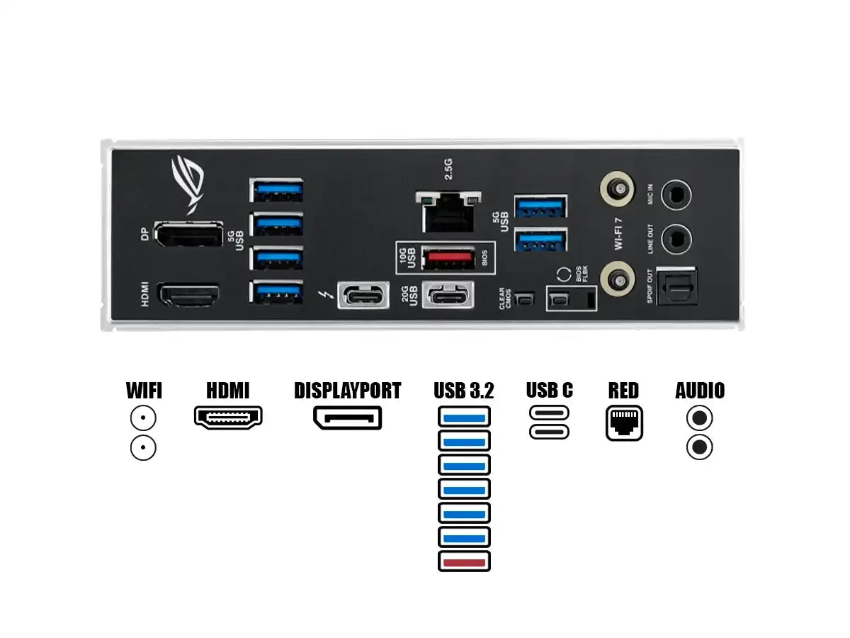 Placa Madre Asus B860-f Rog Strix (90rog Strix B860-f Gmg Wifi ) Socket Lga 1851, Ram Ddr5 9066oc Mt/s, Core Ultra, Wifi 7