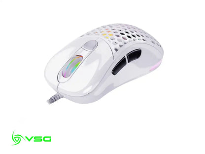 Mouse Vsg Gamer Aquila Air Blanco Brillante (vg-m550-wht-glo) Hasta 16.000 Dpi, 6 Botones, Rgb