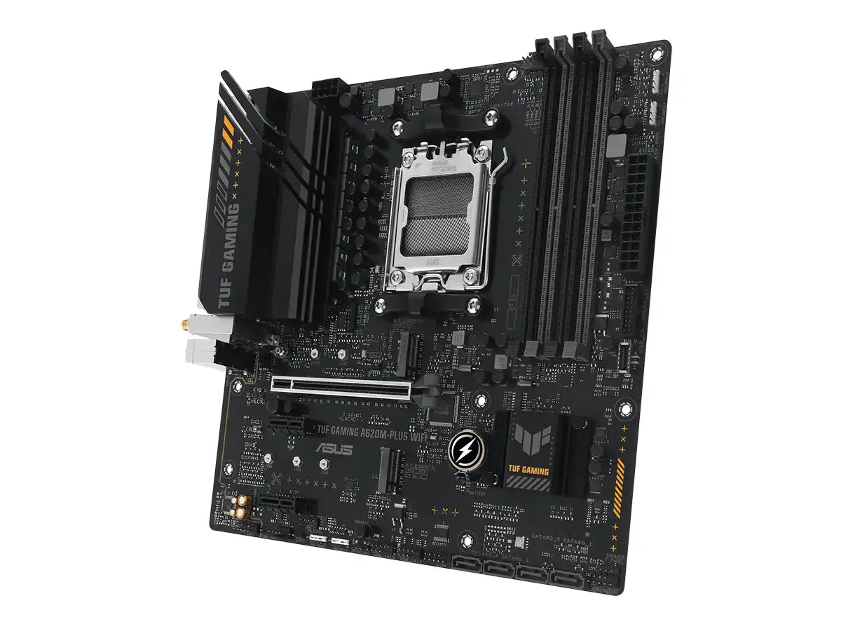 Placa Madre Asus A620m Plus Tuf Gaming Wifi (tuf As A620m-plus Wifi Svl Ddr5) Socket Am5, Ram Ddr5 Buss 7600oc Mt/s