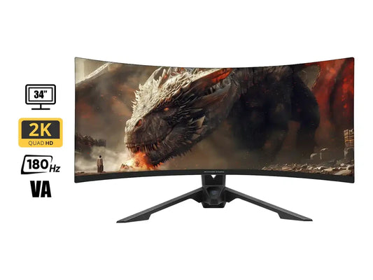 Monitor Asrock 34 Pulgadas Phantom (90lxa0j0-a0u1a0v) Gaming 180hz, 1ms, Freesync,2k+/wqhd, Curvo, 2 Hdmi, 2 Dp, Pg Mini-oled, 5 Usb, Altavoz.