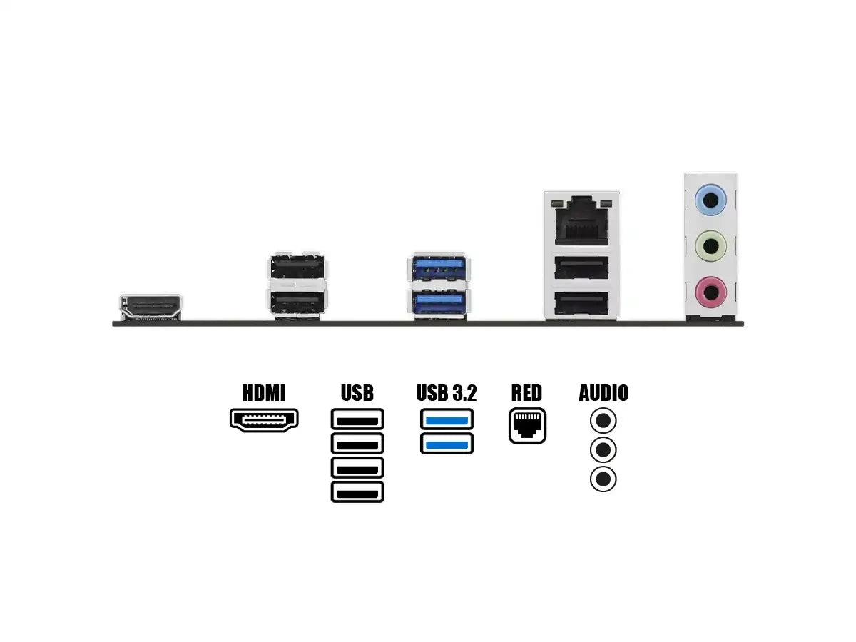Placa Madre Asus Prime H610m-f (90mb1h70-m0eay0) Socket Lga 1700, Ram Ddr4 Buss 3200mhz, 13va, 12va Gen
