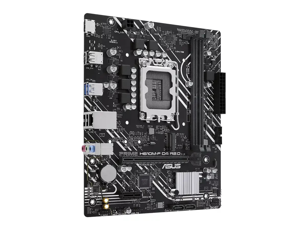 Placa Madre Asus Prime H610m-f (90mb1h70-m0eay0) Socket Lga 1700, Ram Ddr4 Buss 3200mhz, 13va, 12va Gen