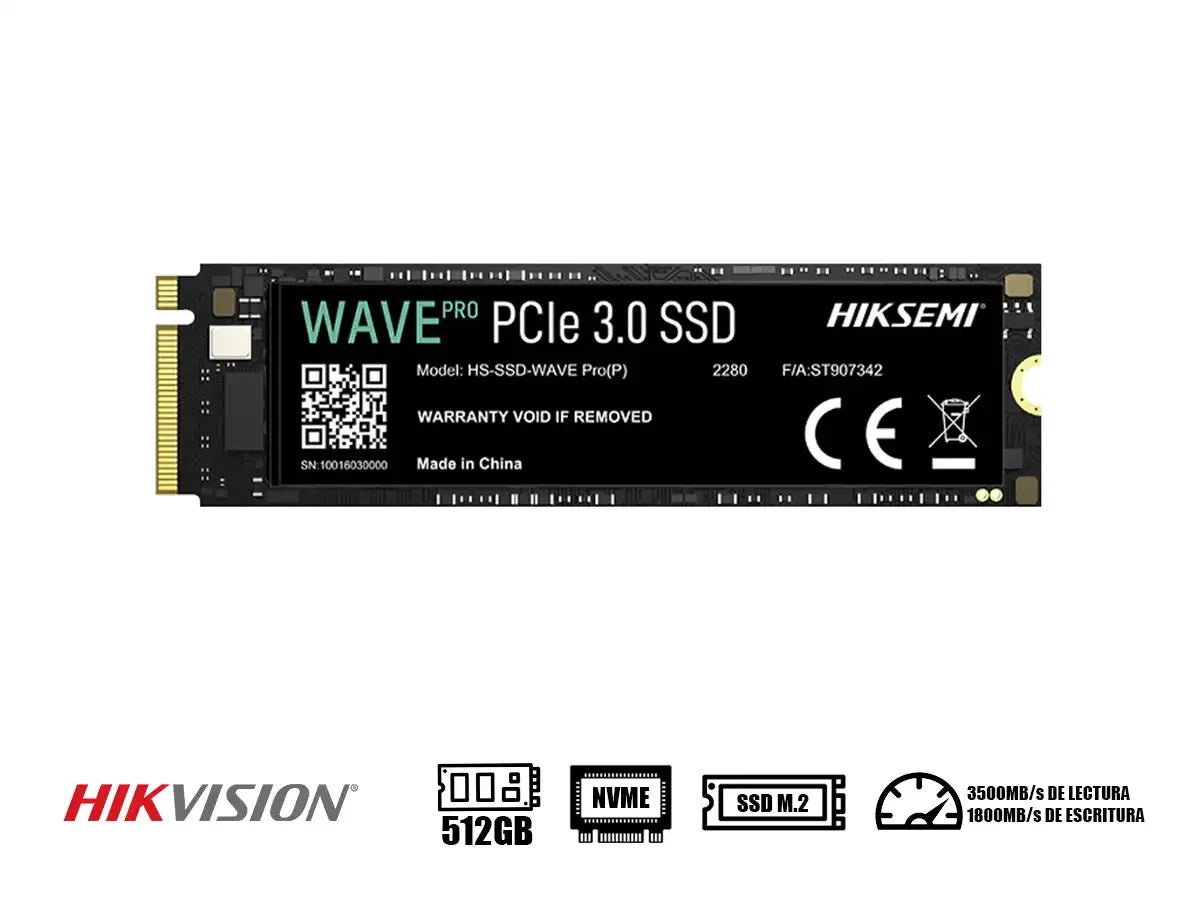 Unidad De Almacenamiento Ssd M.2 Pcie Hiksemi 512gb Nvme Wave Pro, 2280 (hs-ssd-wave(p)_512g) 3500mb/s