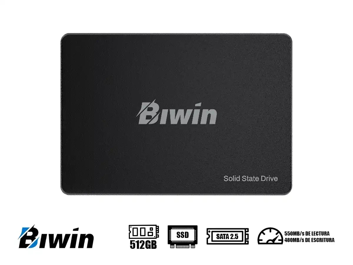 Unidad De Almacenamiento Ssd Sata 2.5 Biwin 512gb M100, Sata 3 (ssdsbm10512g)