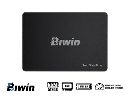 Unidad De Almacenamiento Ssd Sata 2.5 Biwin 512gb M100, Sata 3 (ssdsbm10512g)