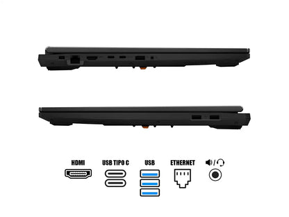 Laptop Asus Ryzen 7 260 Tuf Gaming A18 (fa808uh-rs74) 18” Wuxga 144hz, Ram 16gb, Ssd 1tb, Rtx 5050 8gb, Win11, Gray