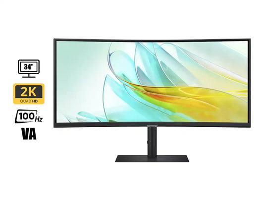 Monitor Samsung 34 Pulgadas Viewfinity S6 S65uc (ls34c650ualxpe) Frecuencia 100hz, 2k/uwqhd, 5ms, Curvo, 1hdmi, 1dp, 3usb, 1usb C, Ethernet, Altavoces
