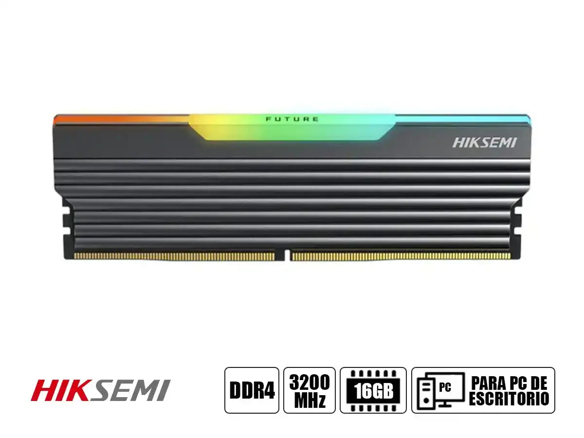 Memoria Ram Hiksemi Future Rgb Ddr4 16gb (hsc416u32c4-16g) 3200 Mhz, Rgb, Negro