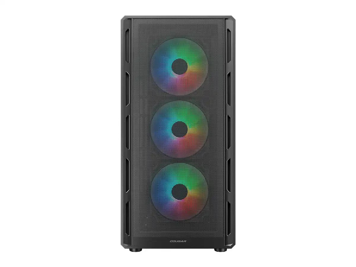 Case Cougar Airface Pure Rgb 650w Bronze (392bd20.0001) Panel De Vidrio, 3 Ventiladores, Led Rgb, 2 Usb, Negro
