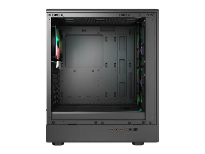 Case Cougar Airface Pure Rgb 650w Bronze (392bd20.0001) Panel De Vidrio, 3 Ventiladores, Led Rgb, 2 Usb, Negro