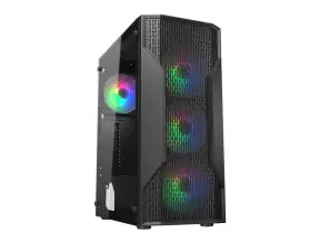 Case Cougar Mx110 Mesh Rgb Negro 650w Bronze Gaming, 4 Ventiladores Led Rgb, 2 Puertos Usb (392ga50.0001)