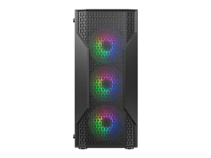 Case Cougar Mx110 Mesh Rgb Negro 650w Bronze Gaming, 4 Ventiladores Led Rgb, 2 Puertos Usb (392ga50.0001)