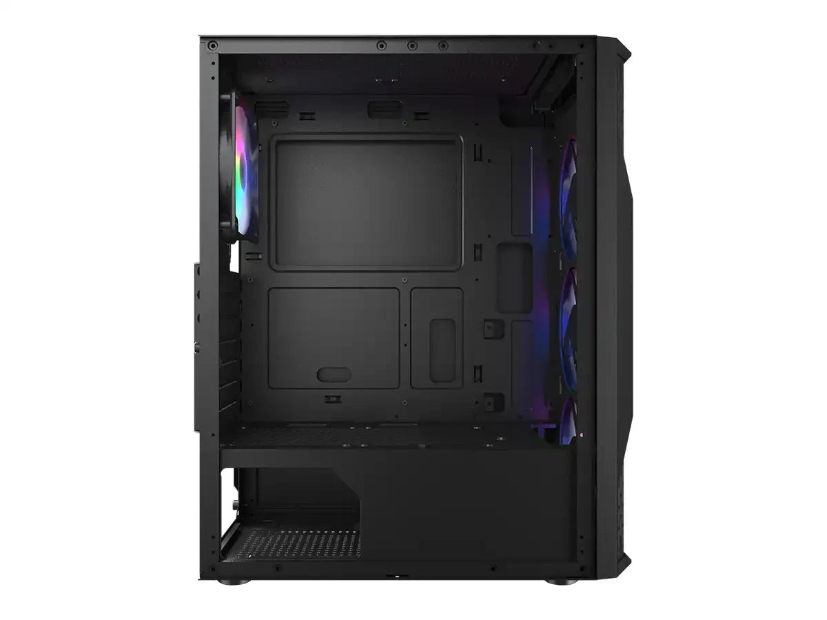 Case Cougar Mx110 Mesh Rgb Negro 650w Bronze Gaming, 4 Ventiladores Led Rgb, 2 Puertos Usb (392ga50.0001)