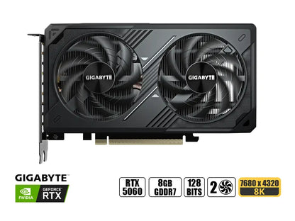 Tarjeta De Video Gigabyte Geforce Rtx 5060 8gb Windforce Max Oc Gddr7 (gv-n5060wf2max-oc-8gd) Nvidia, 128 Bits, 2 Ventiladores