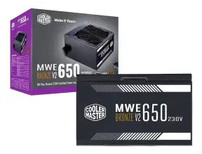 Fuente De Poder Cooler Master 650w Mwe V3 (mpe-6501-acabw-bus) Atx, 80 Plus Bronze, Negro