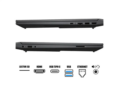 Laptop Hp Core I7-13620h Victus 15-fa2787 Gaming (bm7b7ua#aba) 15.6" Fhd 144hz, Ram 16gb, Ssd 512gb, Rtx 5060 8gb, Win11, Meca Silver