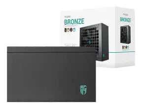 Fuente De Poder Deepcool 600w, Pf600x 80 Plus Bronze (pf600x-hd) Atx, 80 Plus Bronze, No Modular, Negro