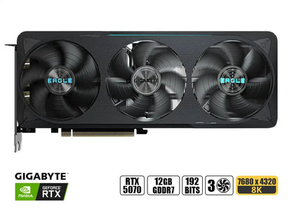 Tarjeta De Video Gigabyte Geforce Rtx 5070 12gb Gddr7 Eagle Oc Sff (gv-n5070eagle Oc-12gd) Nvidia 192 Bits, 3 Ventiladores