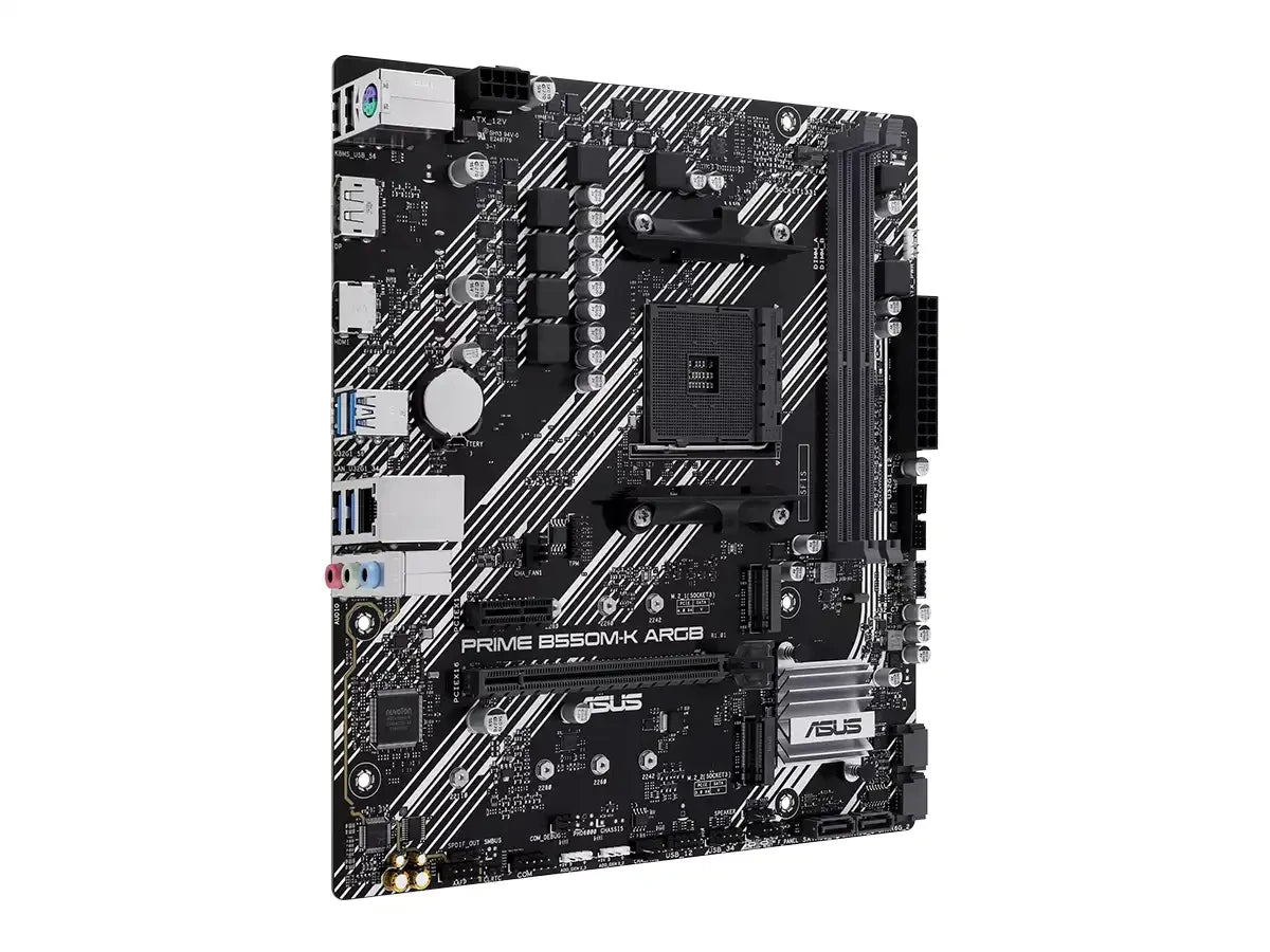 Placa Madre Asus B550m-k-argb Prime (prime-b550m-k-argb) Socket Am4, 2 Slot De Ram Ddr4 Buss 4866oc Mhz