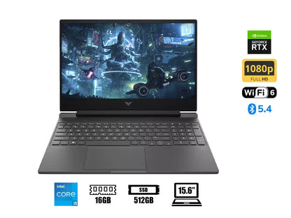 Laptop Hp Core I5-13420h Victus 15-fa2082 Gaming (b5eq3ua#aba) 15.6" Fhd 144hz, Ram 16gb, Ssd 512gb, Rtx 4050 6gb, Win11, Silver, 13gen