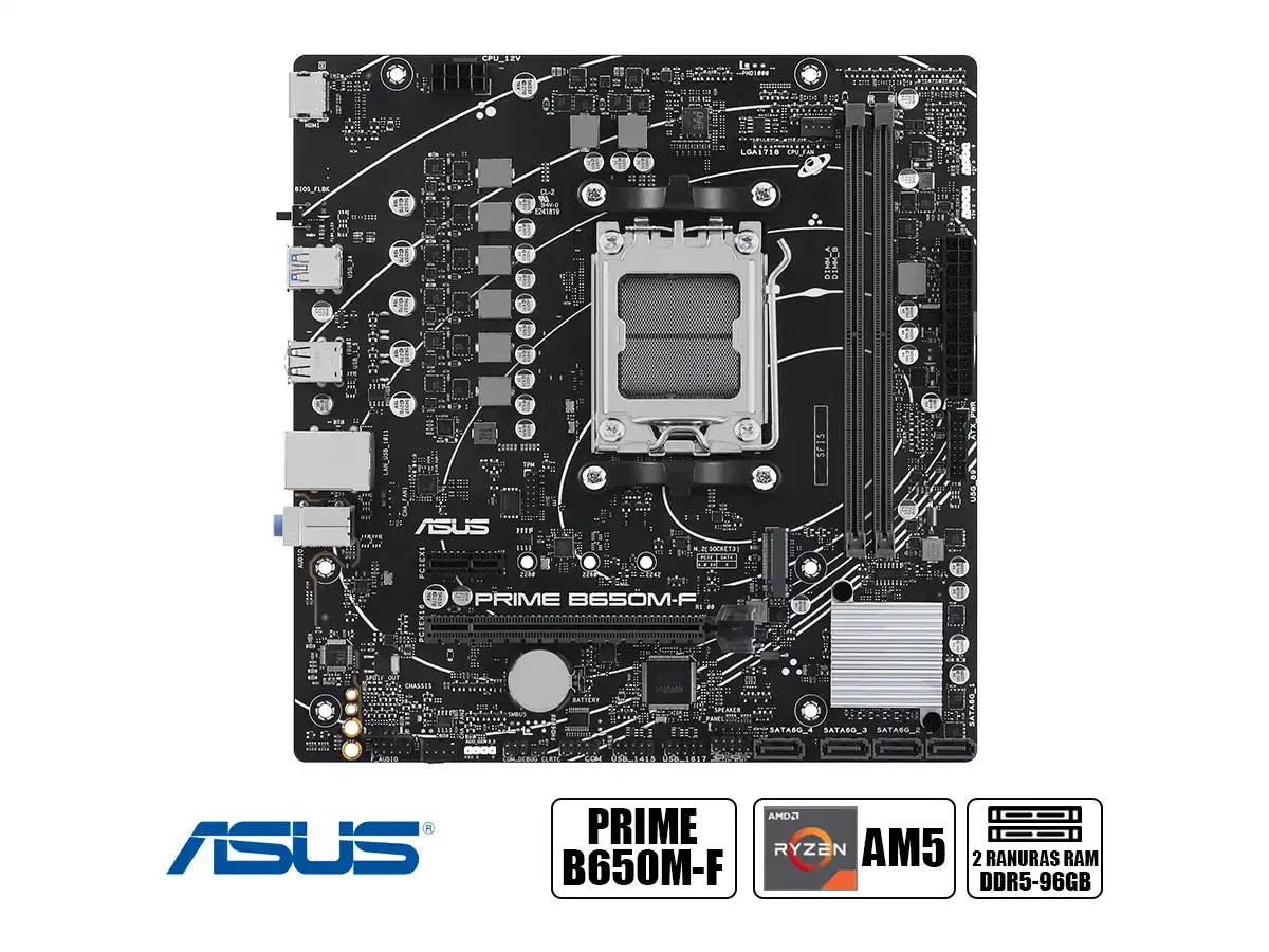 Placa Madre Asus Prime B650m-f(prime-b650m-f) Socket Am5, Ram Ddr5