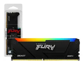 Memoria Ram Kingston Fury Ddr4 16gb Beast (kf432c16bb12a/16wp) 3200 Mhz, Cl16, Negro, Rgb