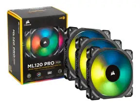 Cooler Para Case Corsair Ml120 Pro Rgb (co-9050076-ww) Pack 3 En 1, 120mm, Led Rgb, Black