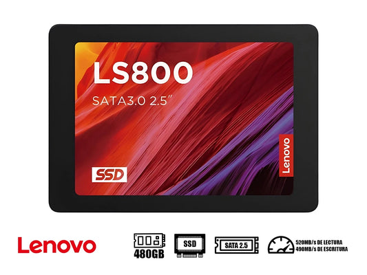 Unidad De Almacenamiento Ssd Sata 2.5 Lenovo Ls800 480gb (5sd1n53074) Sata Iii