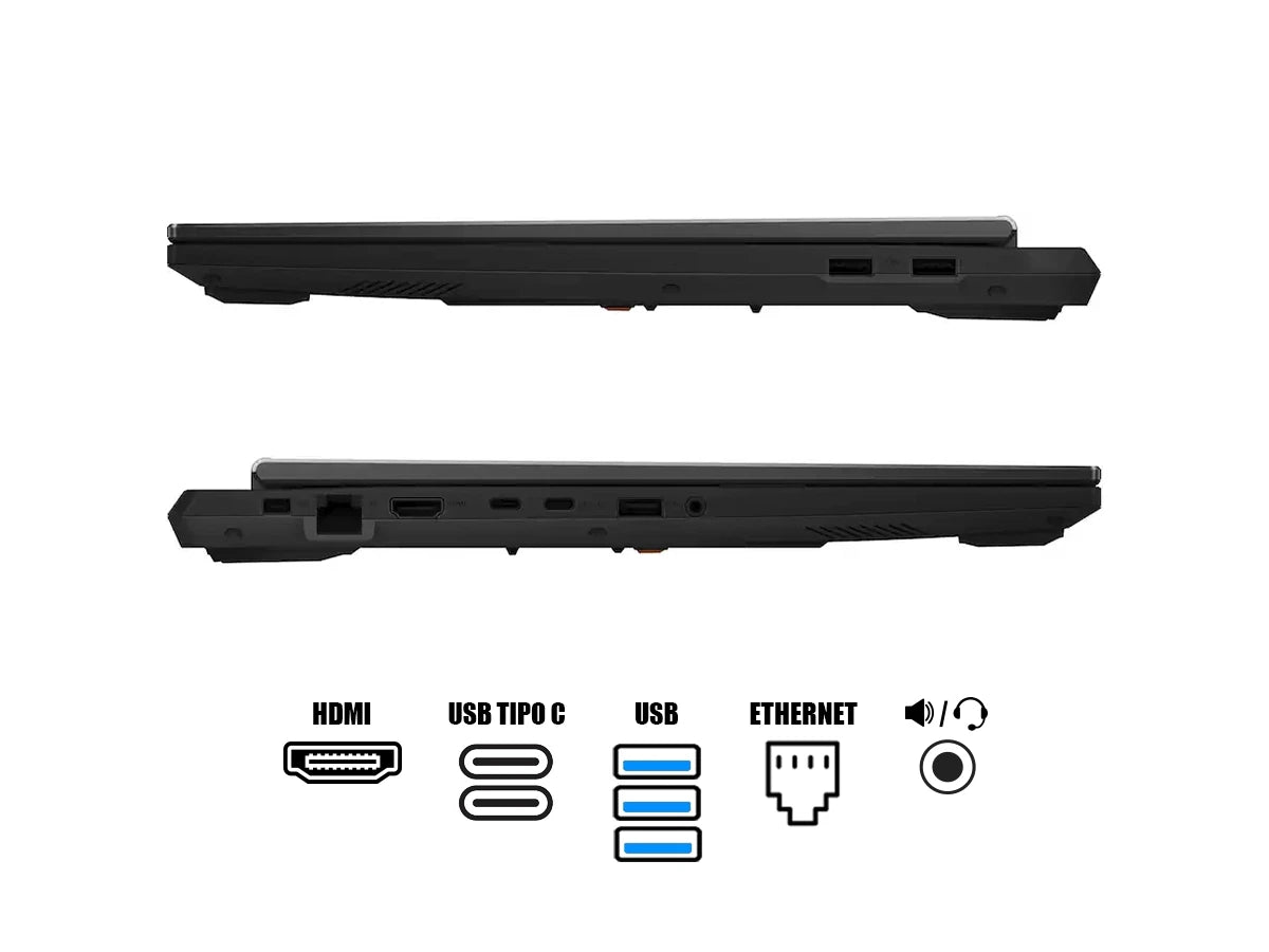 Laptop Asus Core I7-14650hx Asus Tuf F16 Fx608jhr-rv006 (90nr0na1-m000z0) 16" Fhd 165hz, Ram 16gb, Ssd 1tb, Rtx 5050 8gb, Jaeger Gray, 14gen