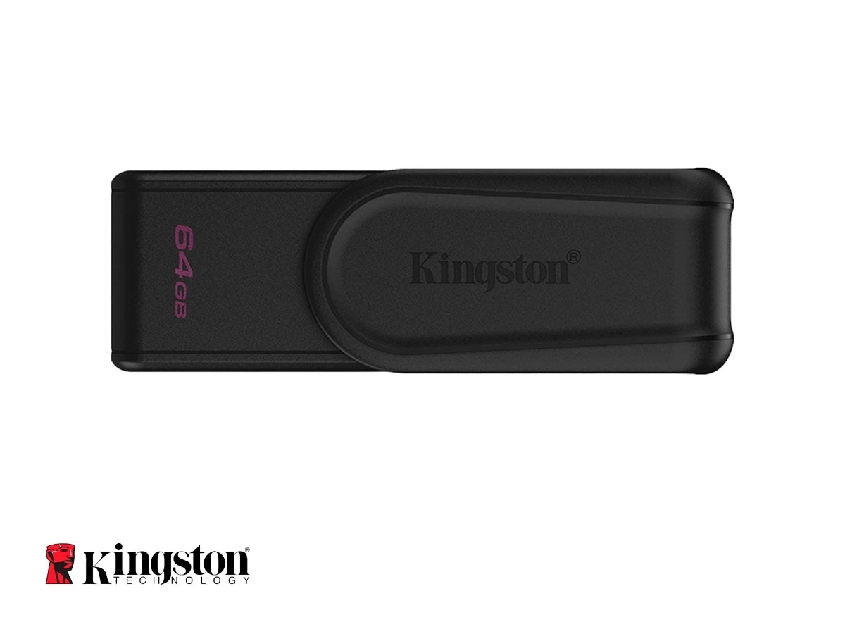 Memoria Usb Kingston 64gb Datatraveler Exodia S (dtxs/64gb) Usb 3.2, Gen 1, Dispositivo De Almacenamiento, Negro
