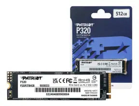 Disco Solido Ssd M.2 Pcie Patriot 512gb P320 2280, Gen3, Nvme, Unidad Interna De Estado Solido, Para Pc, Laptop, Lectura 3000mb/s (p320p512gm28)
