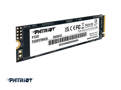 Disco Solido Ssd M.2 Pcie Patriot 512gb P320 2280, Gen3, Nvme, Unidad Interna De Estado Solido, Para Pc, Laptop, Lectura 3000mb/s (p320p512gm28)