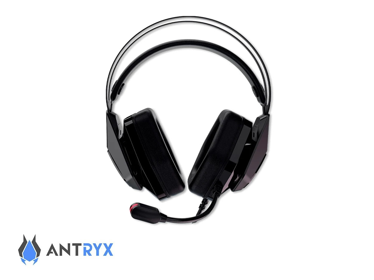 Auricular Antryx Raider Plus Gaming 7.1 (agh-7550k7rv) Con Microfono, Con Interfaz Usb, Rgb, Negro