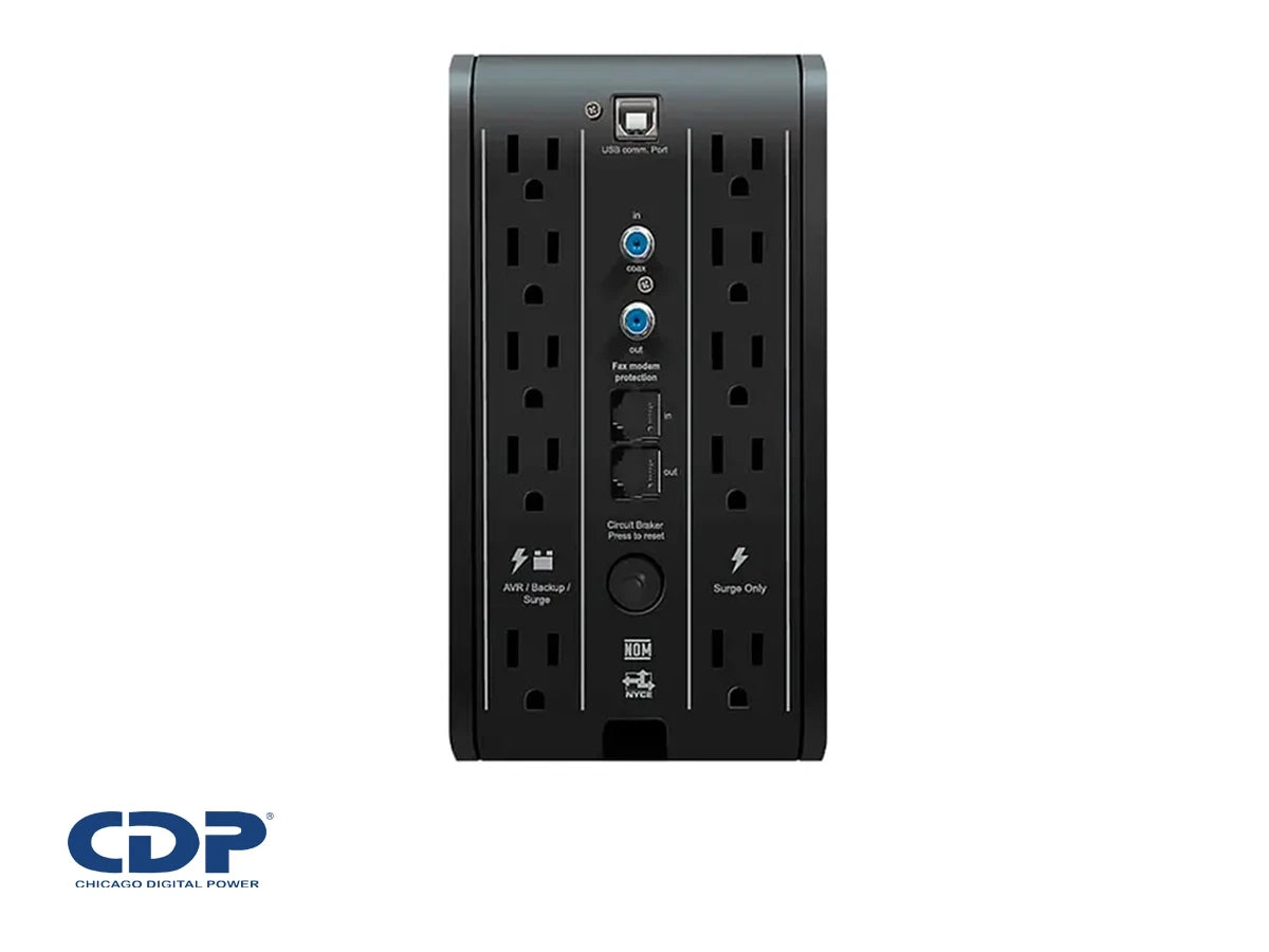 Ups Cdp 1200va | 750w (r-smart 1210i) 10 Salidas / 5 Port Usb Black