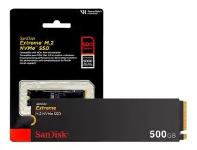 Unidad De Almacenamiento Ssd M.2 Pcie Sandisk 500gb Nvme Extreme (sdssdx3n-500g-g26) 5000mb/s