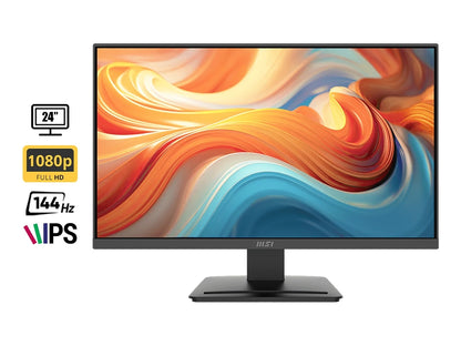 Monitor Msi 24" Pulgadas Pro Mp243l-e14 (9s6-3pe1ch-005) Frecuencia 144hz, Fhd, 1ms, 1 Hdmi, 1 Vga