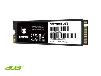 Disco Solido Ssd M.2 Pcie Acer 2tb Predator Gm7000 Gaming Gen4x4, Nvme, Unidad Interna Estado Solido, Para Pc, Laptop, Lectura 7400mb/s (bl.9bwwr.106)